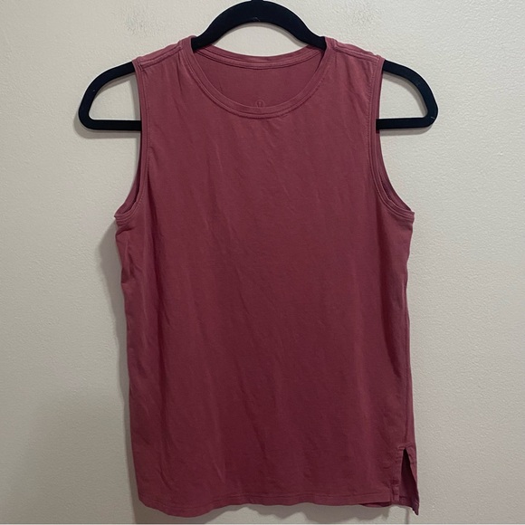 Lululemon Sz 6 Dusty Mauve Pima Cotton Blend Muscle Tank - Picture 1 of 5